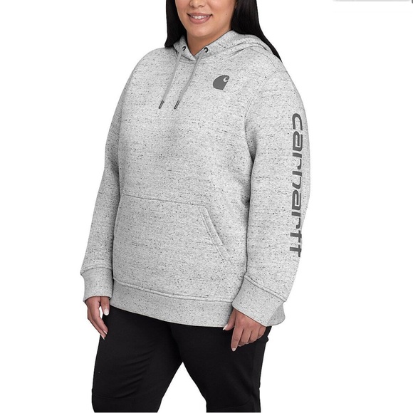 Carhartt Tops - Carhartt Relaxed Fit Mid weight Logo Sleeve Graphic Hoodie